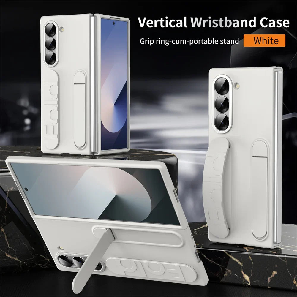 Premium Silicone Wristband Case with Invisible Bracket for Samsung Galaxy Z Fold Series 3-7