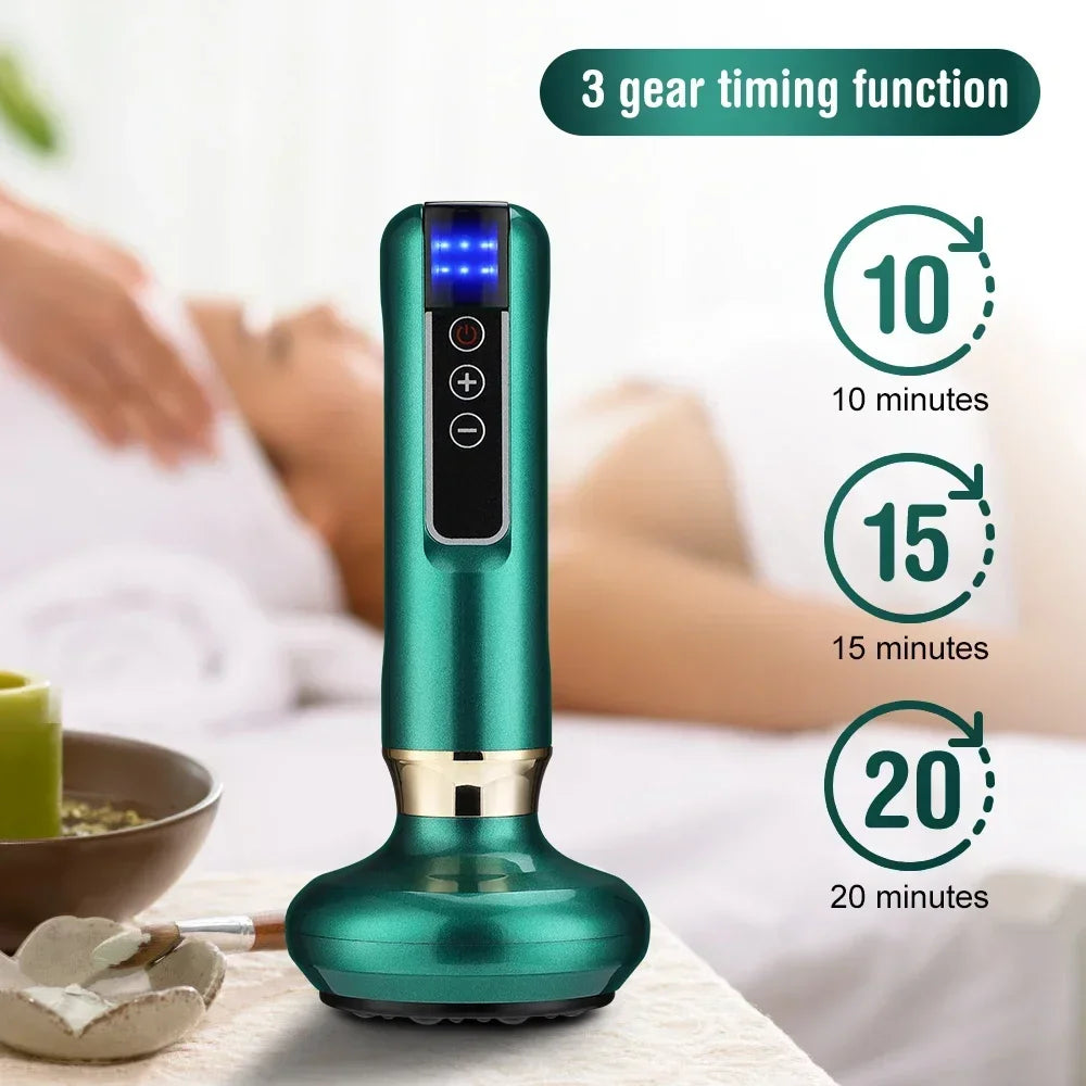 "Tricolor Electric Guasha Massager - Anti-Cellulite, Heat"