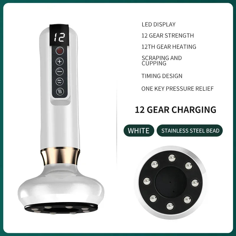 "Tricolor Electric Guasha Massager - Anti-Cellulite, Heat"