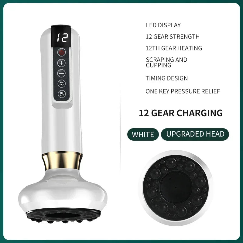 "Tricolor Electric Guasha Massager - Anti-Cellulite, Heat"