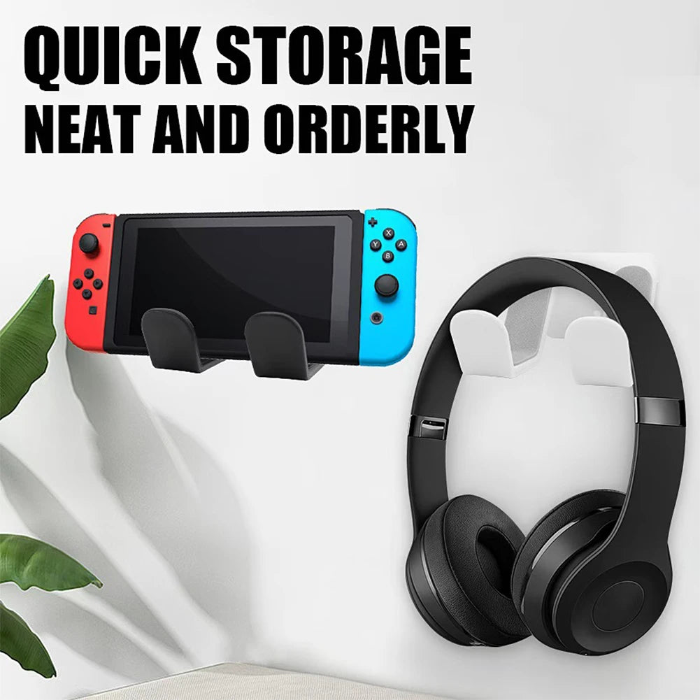 "Universal Headphone Wall Mount - Adhesive, Under-Desk, Gaming"
