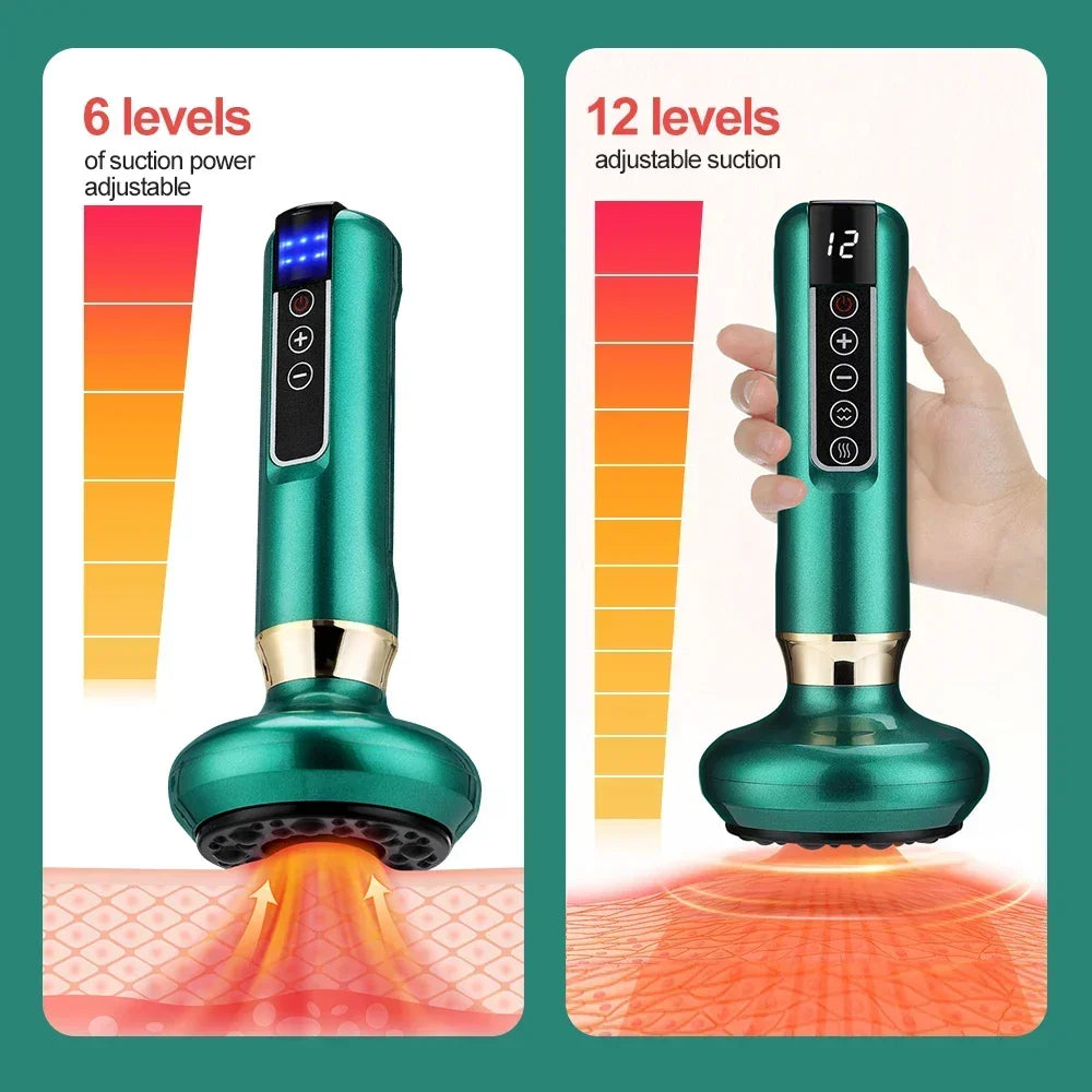"Tricolor Electric Guasha Massager - Anti-Cellulite, Heat"