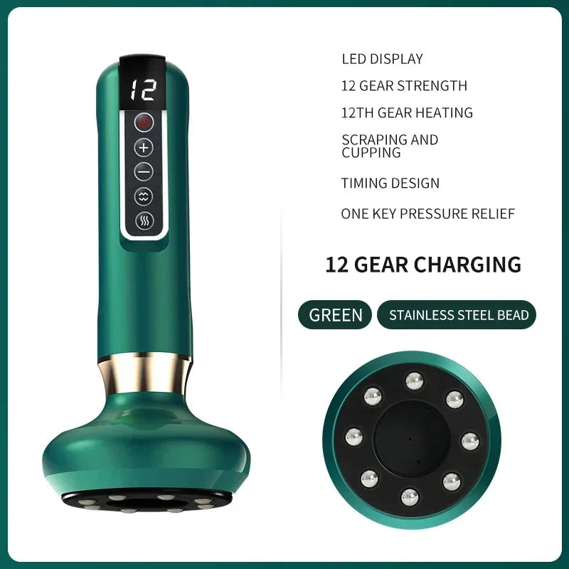 "Tricolor Electric Guasha Massager - Anti-Cellulite, Heat"