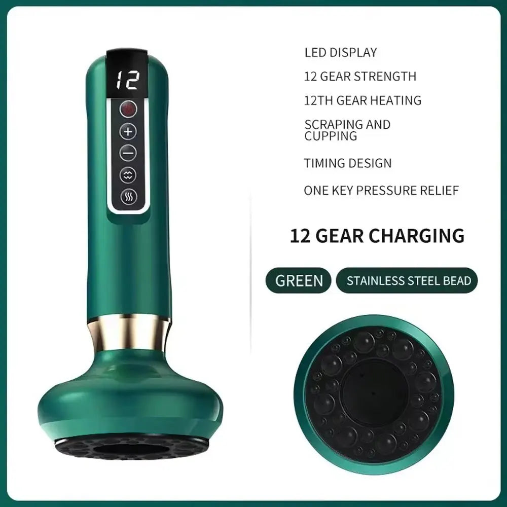 "Tricolor Electric Guasha Massager - Anti-Cellulite, Heat"