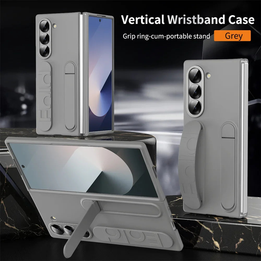 Premium Silicone Wristband Case with Invisible Bracket for Samsung Galaxy Z Fold Series 3-7