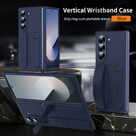 Premium Silicone Wristband Case with Invisible Bracket for Samsung Galaxy Z Fold Series 3-7