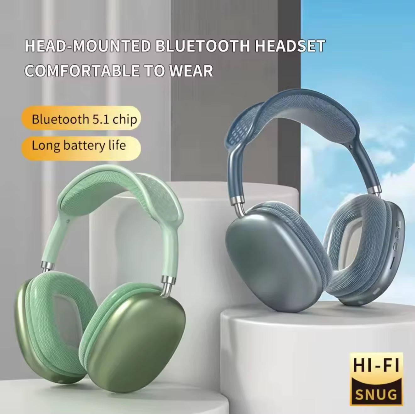 "P9 Air Pro Max Wireless Earphones - Bluetooth, Noise Cancelling"