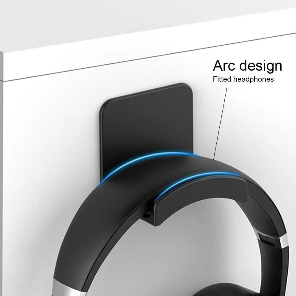 "Universal Headphone Wall Mount - Adhesive, Under-Desk, Gaming"