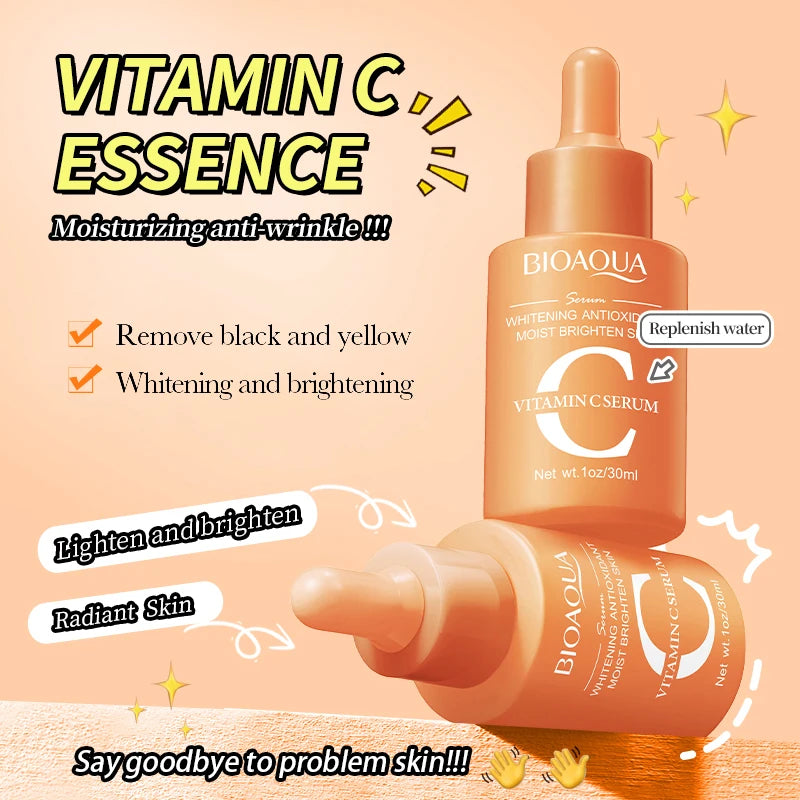 "3Pcs BIOAQUA Serum Set - Vitamin C, Retinol, Whitening"